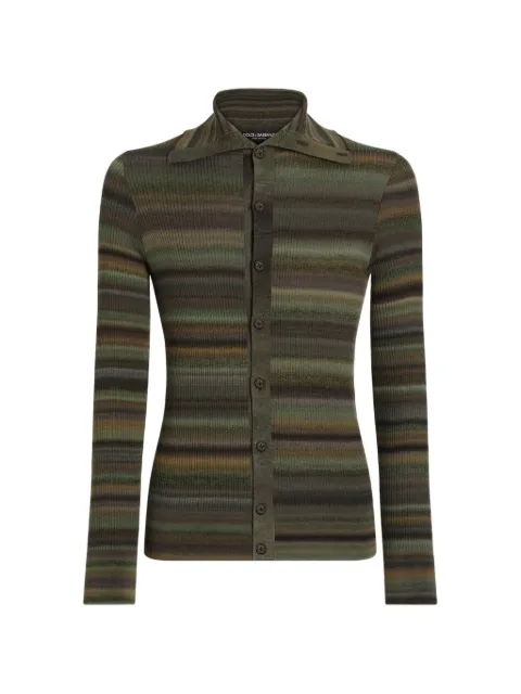 Dolce & Gabbana ribbed wool cardigan Green GXVBCTJDVL2