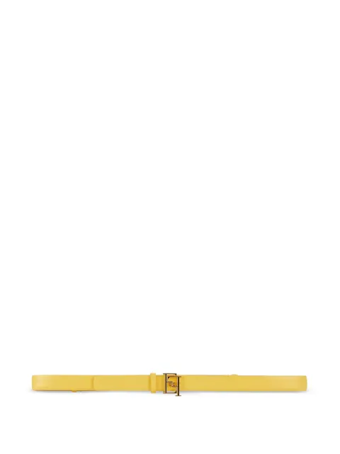 Elisabetta Franchi leather belt with buckle Yellow CT92S61E2