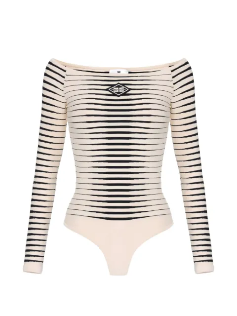 Elisabetta Franchi off-the-shoulder bodysuit Neutrals BK79S61E2