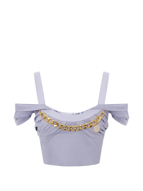 Elisabetta Franchi off-shoulder top Purple TO04861E2