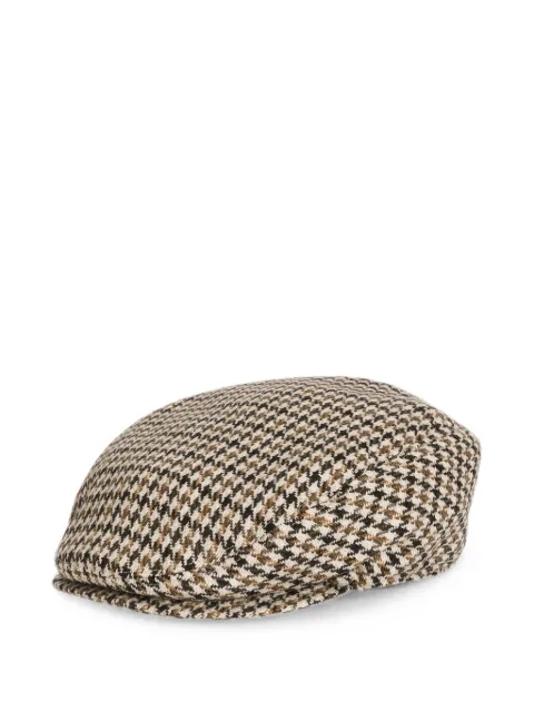 Dolce & Gabbana houndstooth wool flat cap Neutrals GH587AFM2HQ