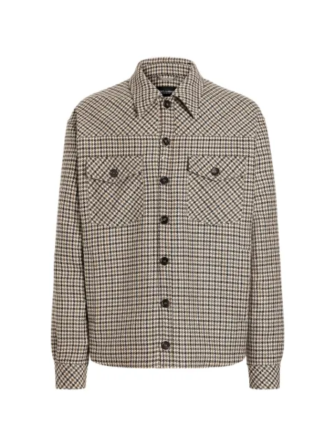 Dolce & Gabbana quilted houndstooth wool jacket Neutrals G9CKYTFM2HQ