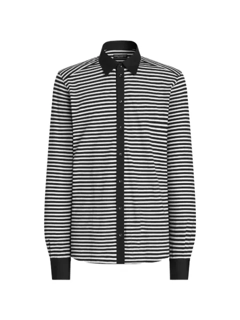Dolce & Gabbana striped jersey Gold-shape shirt Black G5OX1ZFBGAV