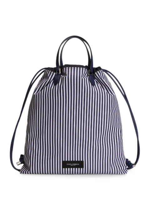 Dolce & Gabbana Essenza poplin shopping bag Blue BM2674A0759