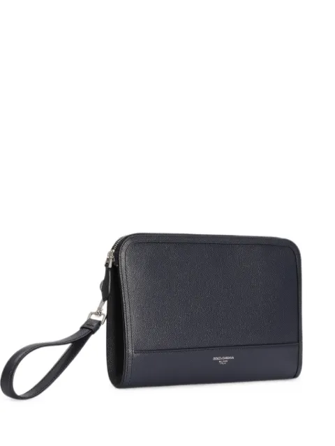 Dolce & Gabbana Atene clutch bag in calfskin Blue BM2528A0701