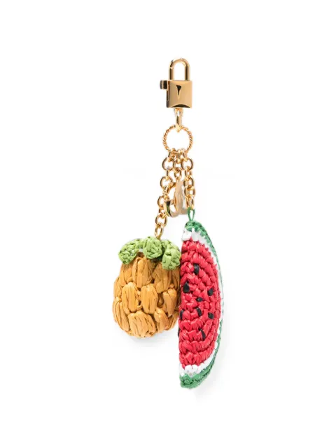 Dolce & Gabbana fruit-charm DG-logo keyring Neutrals BI3511A0712
