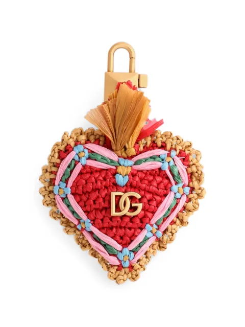 Dolce & Gabbana logo-plaque keyring Red BI3502A0712