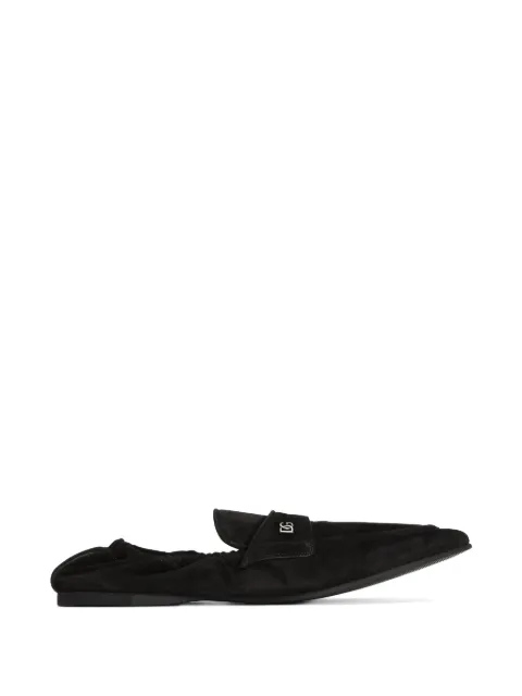 Dolce & Gabbana calfskin slippers Black A50790AA415