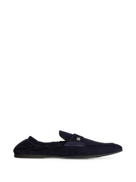 Dolce & Gabbana calfskin slippers Blue A50790AA415