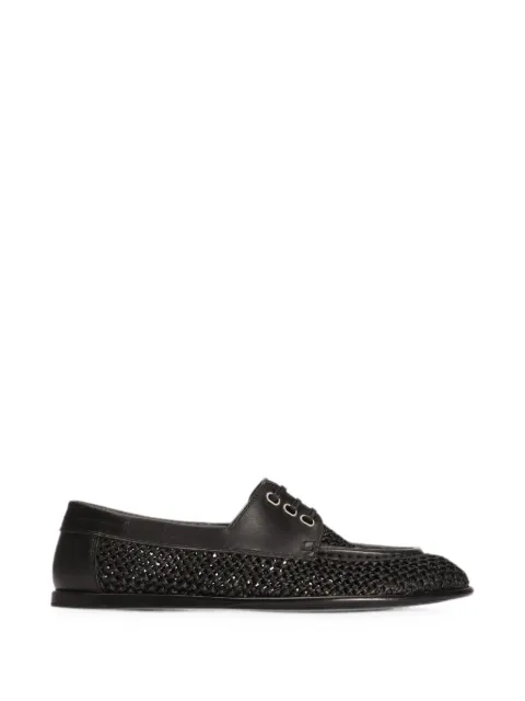 Dolce & Gabbana Derby shoes in raffia Black A10909A0768