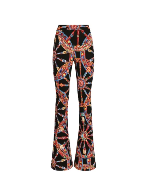 Dolce & Gabbana Carretto-print viscose jersey leggings Black FTDKZTHS7OQ