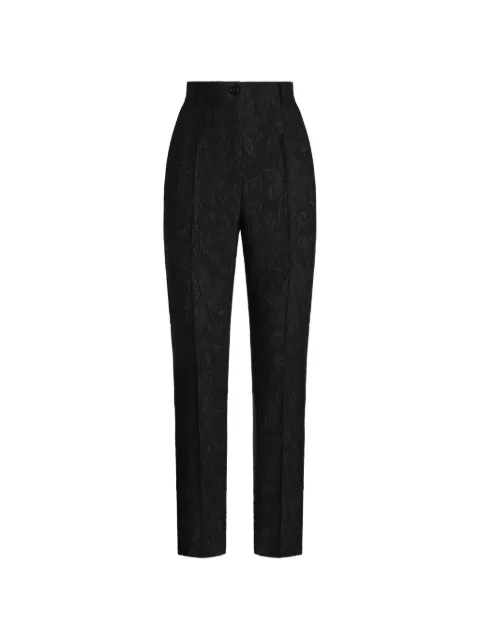 Dolce & Gabbana paisley-jacquard trousers Black FTC89TFJCAN