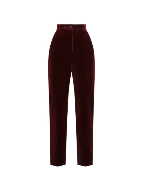 Dolce & Gabbana velvet trousers Red FTAM0TFUVG7
