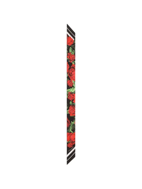 Dolce & Gabbana rose-print silk twill bandeau Black FS215AGDDW2