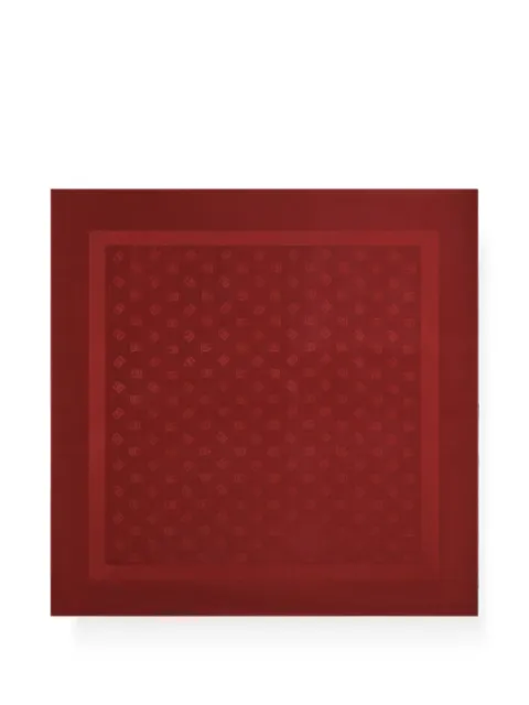 Dolce & Gabbana 135X135 silk stole with logo jacquard Red FS209AGDD0W