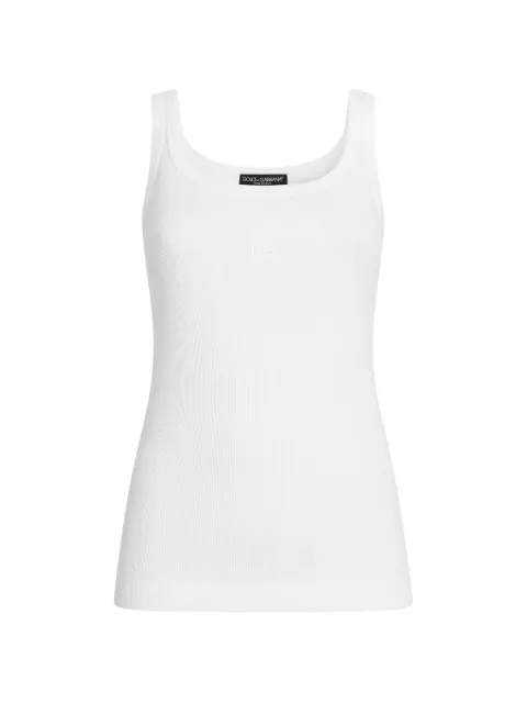 Dolce & Gabbana cotton tank top White F8W51ZGDDYE