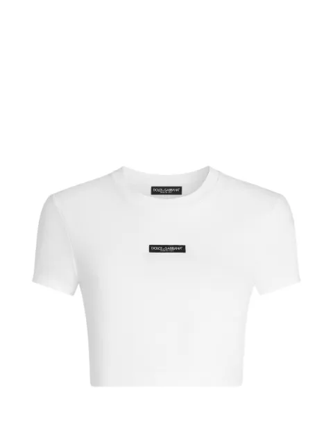 Dolce & Gabbana jersey T-shirt with logo White F8V95TFUEEY