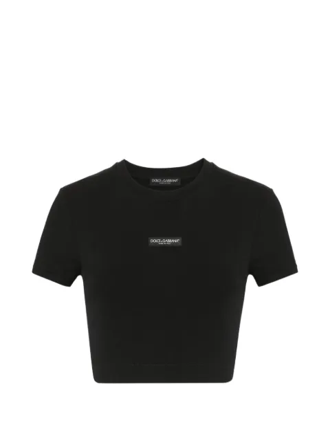 Dolce & Gabbana jersey T-shirt with logo Black F8V95TFUEEY