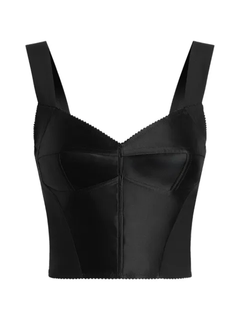 Dolce & Gabbana bodycon bustier top Black F7W98TGDCRP