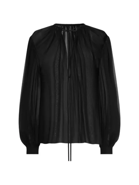 Dolce & Gabbana silk chiffon top Black F7BR1TFU1AT