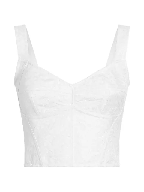 Dolce & Gabbana brocade bustier top White F7BB1THJMR4