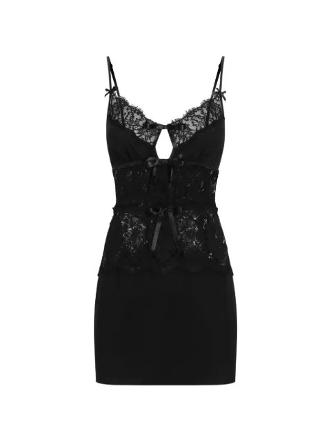 Dolce & Gabbana silk georgette dress Black F6TVBTFUAFU