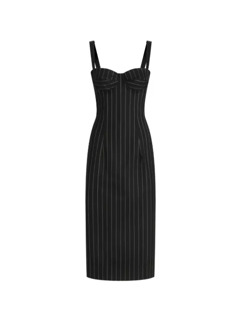 Dolce & Gabbana pinstripe wool dress Black F620QTFRBDU