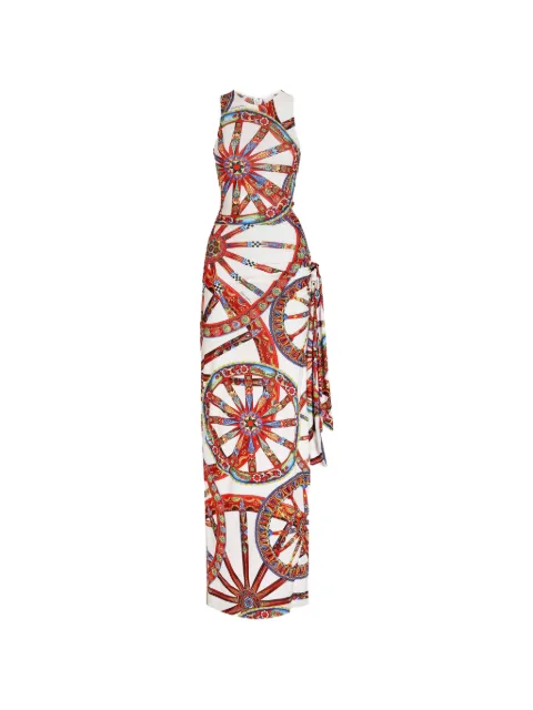Dolce & Gabbana Carretto-print viscose jersey dress White F616FTFS8DT