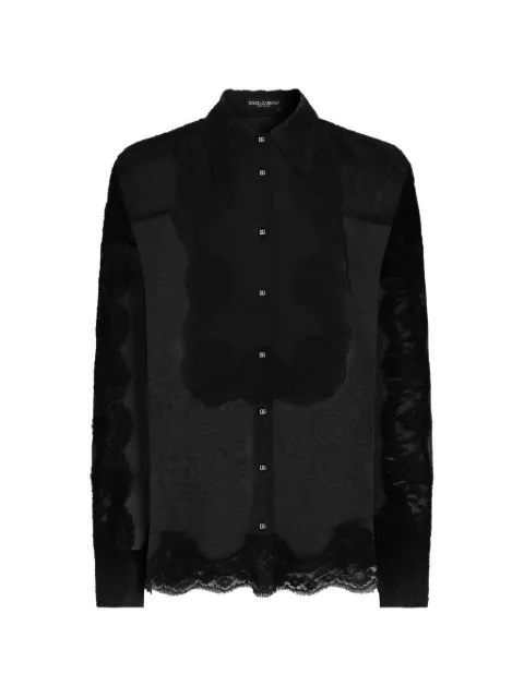 Dolce & Gabbana organza shirt Black F5U90TFU1BU