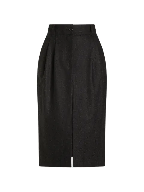Dolce & Gabbana wool flannel skirt Grey F4DGHTFU291