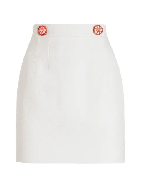 Dolce & Gabbana mini skirt in fabric White F4DEUTFU9AU