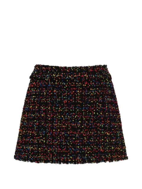 Dolce & Gabbana tweed mini skirt Black F4DEBTFMZA5