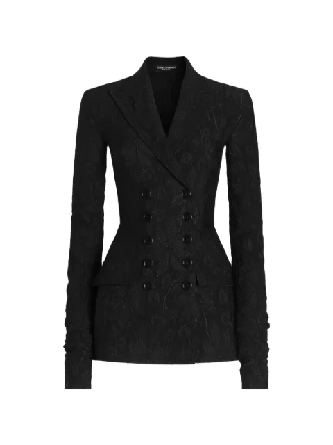 Dolce & Gabbana brocade jacket Black F27HDTFJCAN