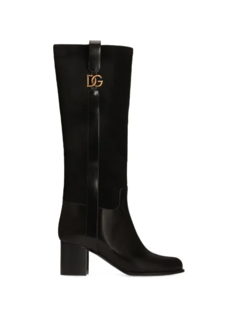 Dolce & Gabbana suede riding boots Black CU1316A3S68