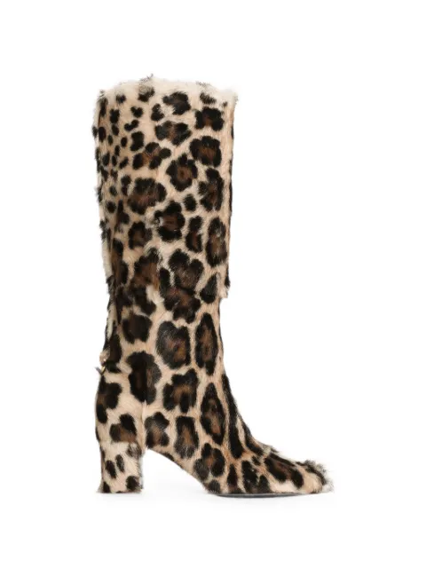 Dolce & Gabbana leopard-print boots Brown CU1318A0409