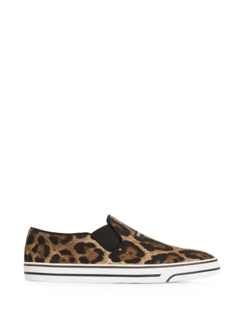 Dolce & Gabbana leo-print canvas DG sailing sneakers Neutrals CS2428A0570