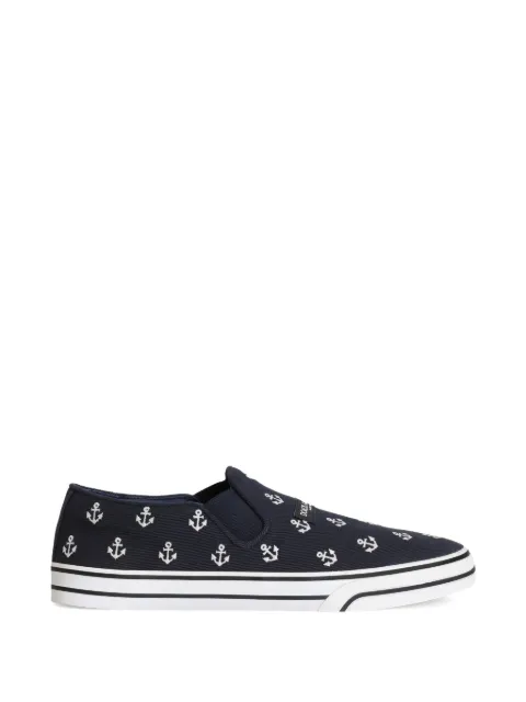 Dolce & Gabbana DG sailing drill sneakers with embroidery Blue CS2428A0705