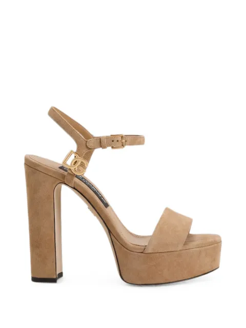 Dolce & Gabbana suede plataform sandals Neutrals CR2027A1275