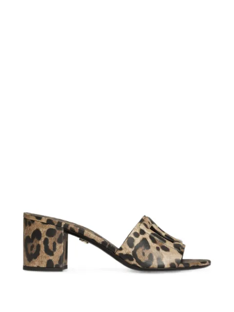 Dolce & Gabbana leo-print calfskin mules Neutrals CR1996A0426