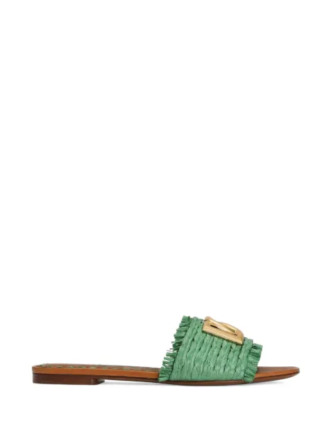 Dolce & Gabbana raffia slippers Green CQ0646AN217