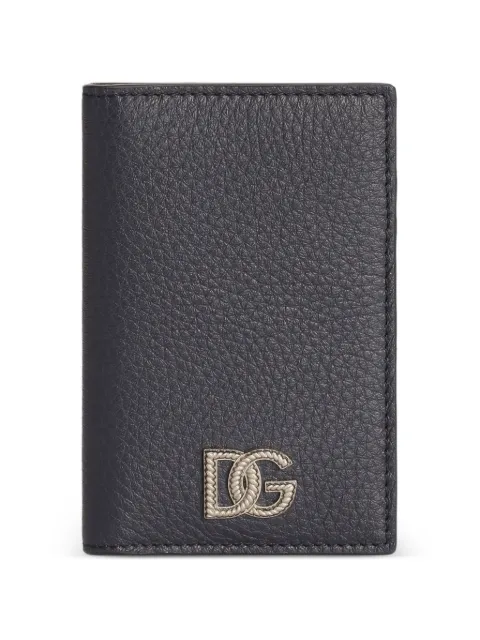 Dolce & Gabbana card holder in calfskin with logo Blue BP3323A0370