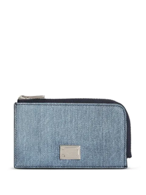 Dolce & Gabbana nubuck denim card holder Blue BP3274AY520