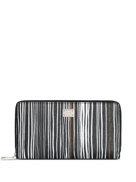Dolce & Gabbana stripe-print calfskin wallet Black BP1672A0692