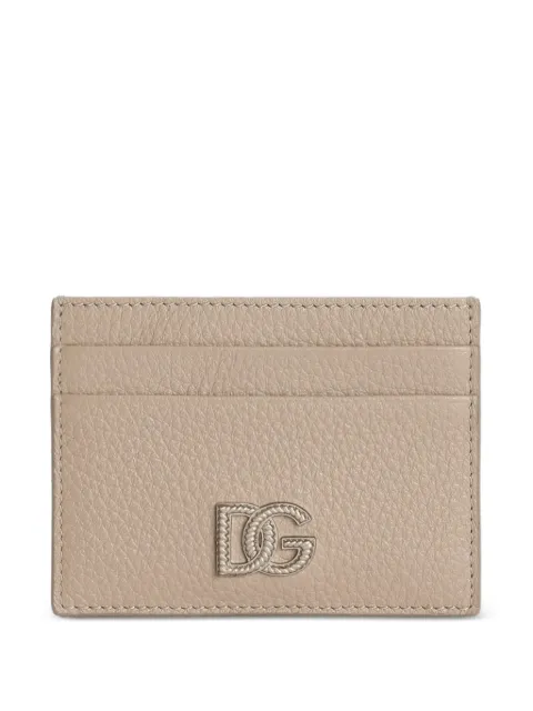 Dolce & Gabbana calfskin card holder with logo Neutrals BP0330A0370