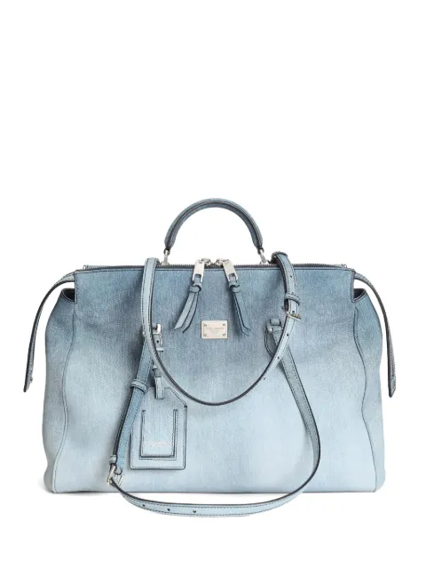 Dolce & Gabbana Vittoria handbag in nubuck denim Blue BM7825AY520