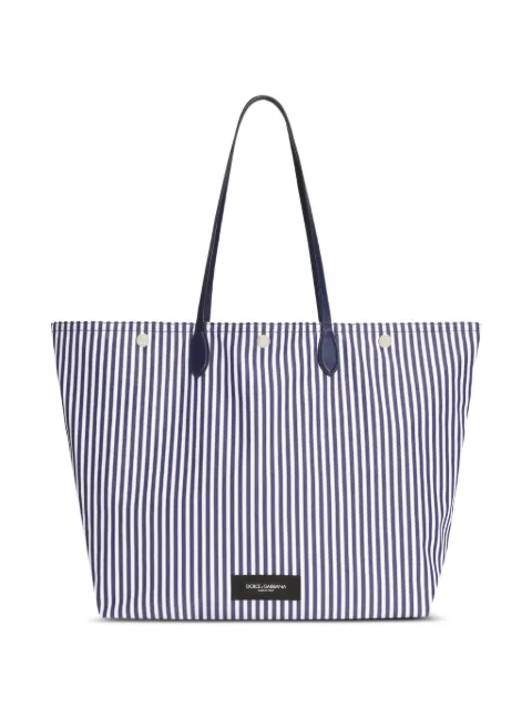 Dolce & Gabbana Essenza poplin shopping bag Blue BM2658A0759