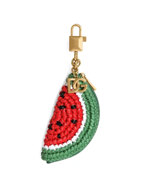 Dolce & Gabbana raffia charm key ring Red BI3504A0712