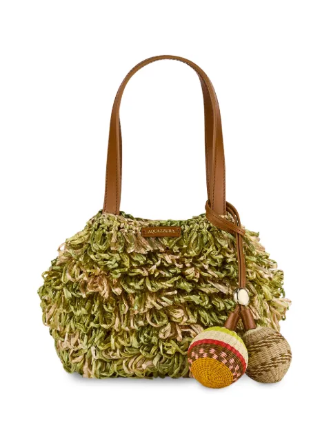 Aquazzura mini Pom Pom tote bag Neutrals PMBMBGB0RFVMMD