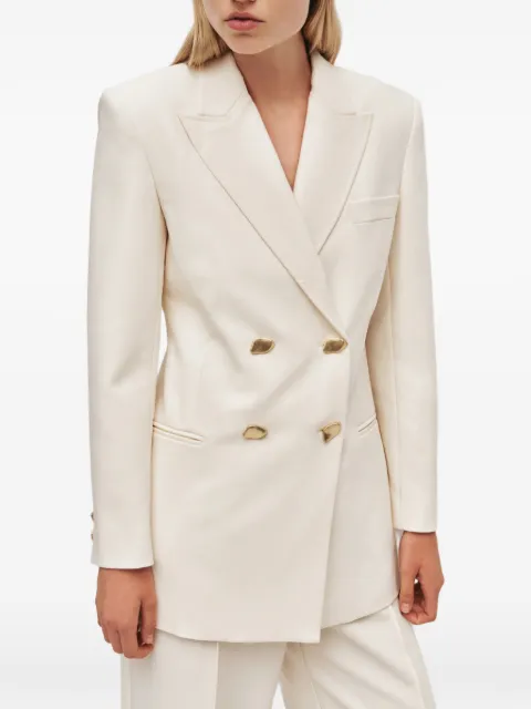 Aje Vortex double-breasted peak-lapels blazer Neutrals 26SU2082