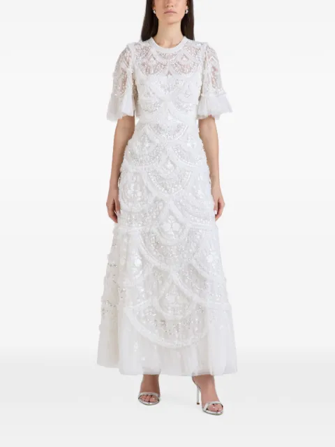 Needle & Thread Carmen sequin-embellished maxi dress White DGSS12RHS26
